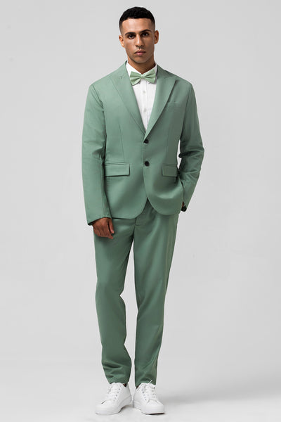 Zapaka Men Grey Green Prom Suits Peak Lapel Single Breasted 2 Piece  Homecoming Suits – ZAPAKA