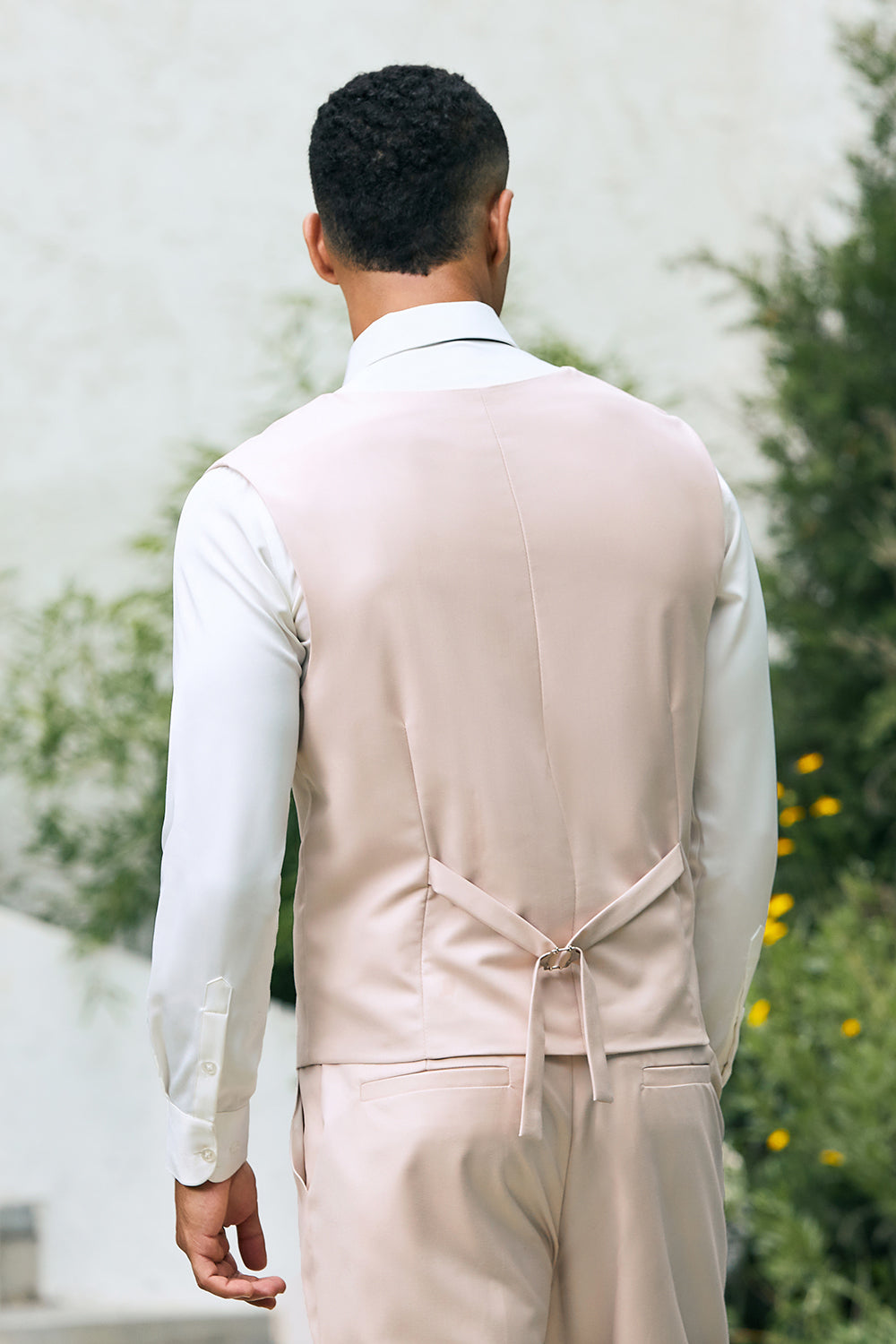 Light Khaki Peak Lapel 3 Piece One Button Men's Prom Suits