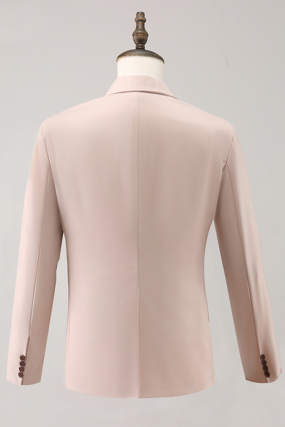 Light Khaki Peak Lapel One Button 3 Piece Prom Suits