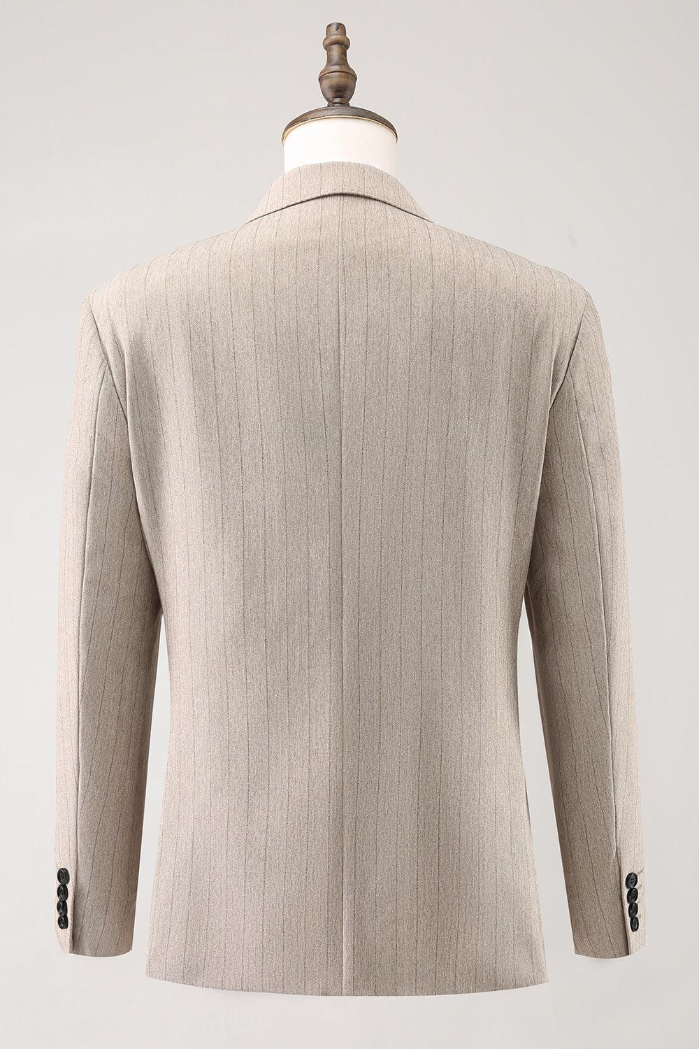 Ivory Peak Lapel Pinstripe Single Breasted 3 Piece Men's Prom Suits