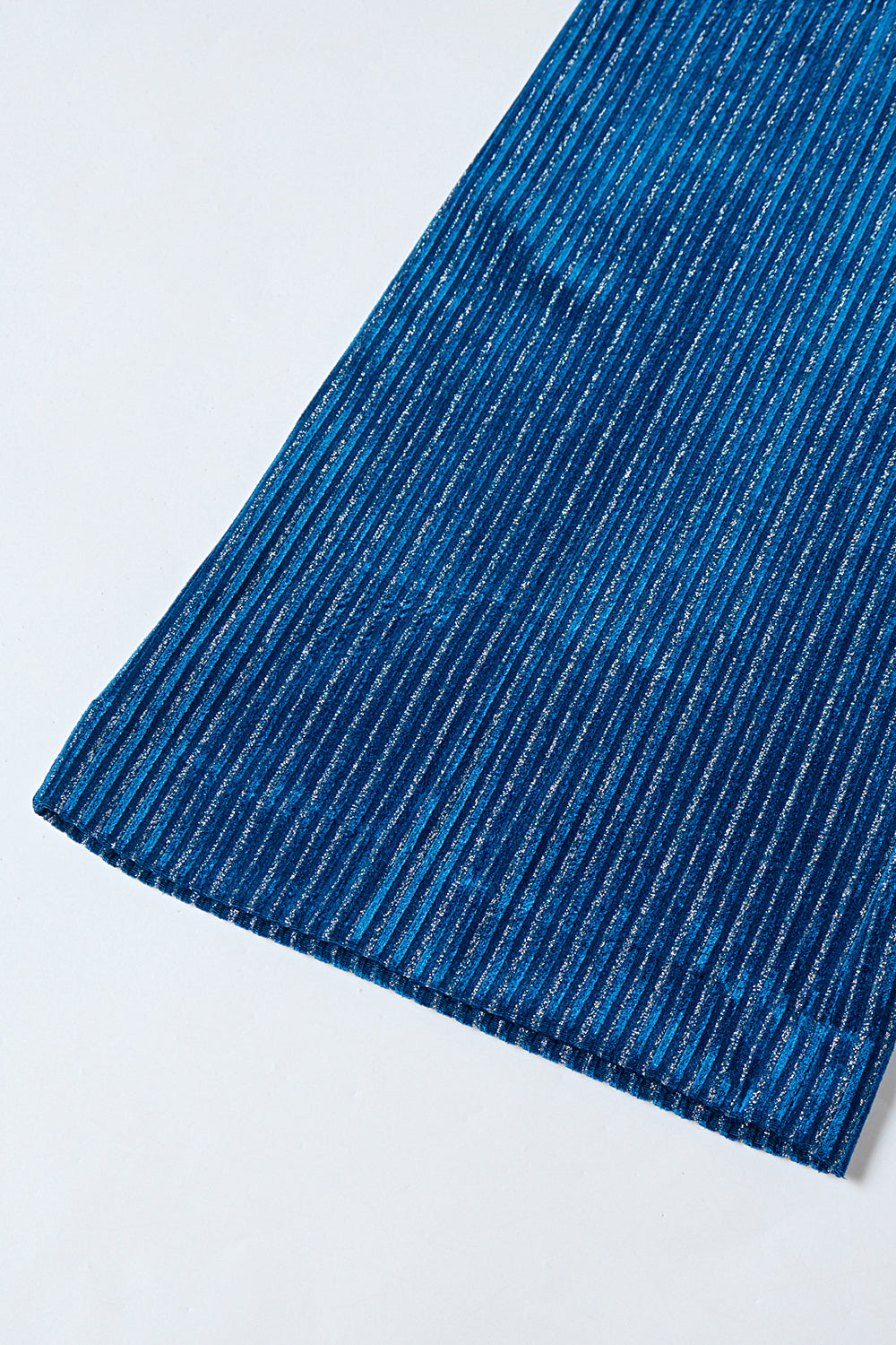 2-Piece Ink Blue Velvet Striped Women Prom Suits