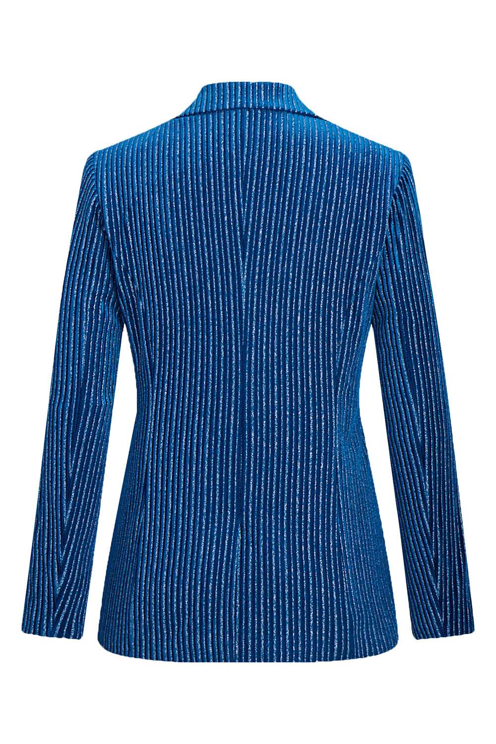 2-Piece Ink Blue Velvet Striped Women Prom Suits