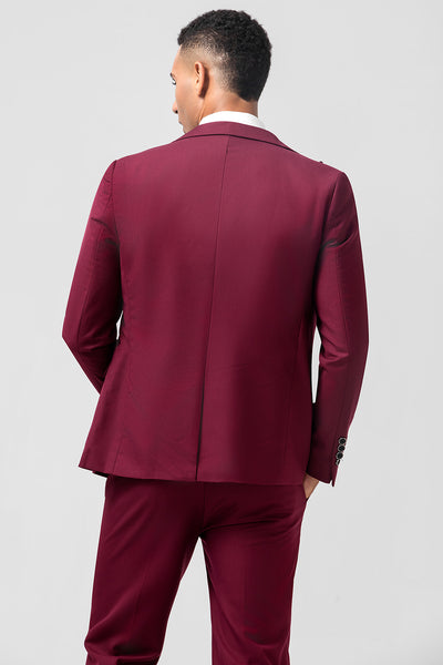 Ron’sz　SHISHIKUI PierceⅢ BURGUNDY 3 Piece Burgundy Tuxedo | Gentleman's Guru