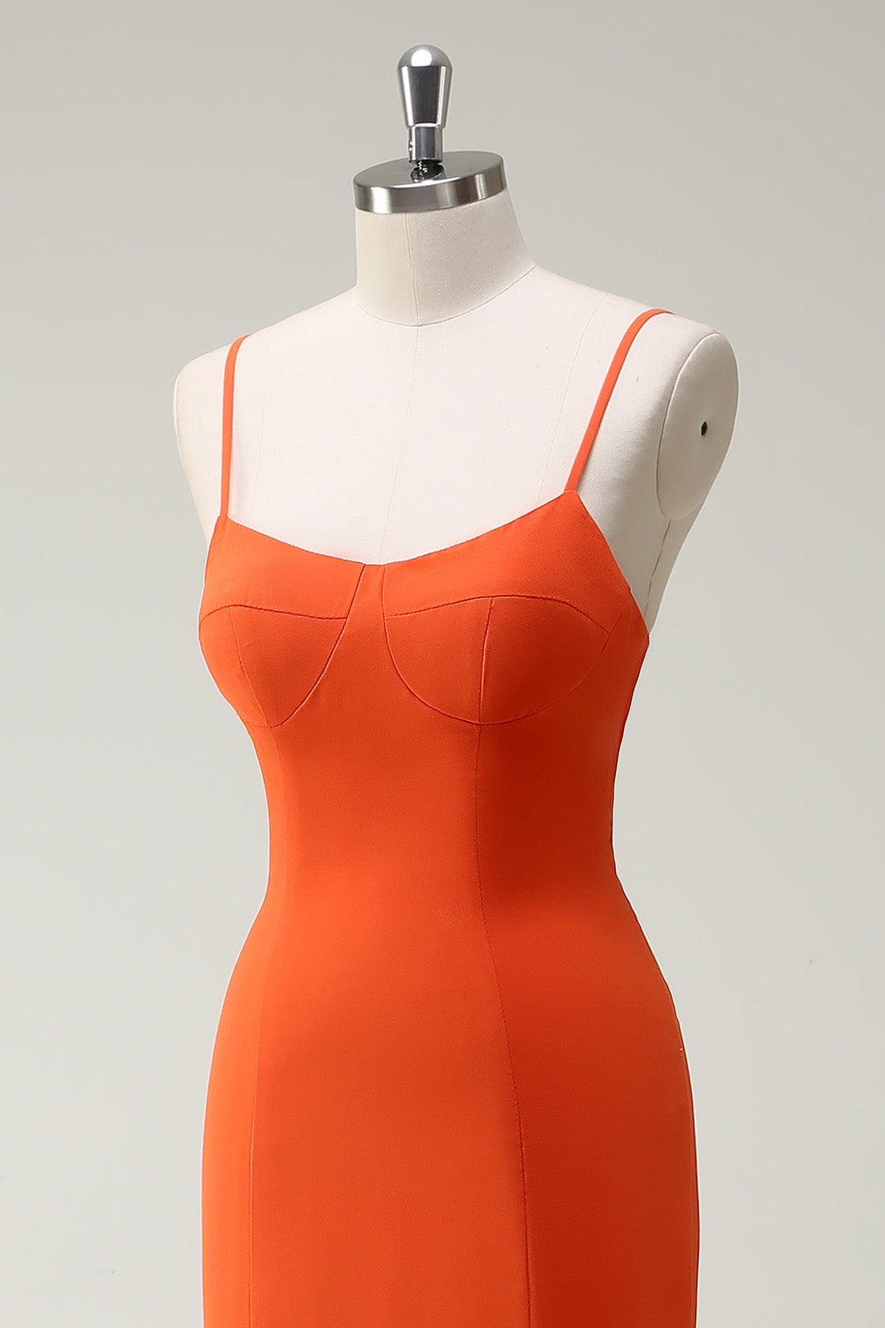 Sunset Mermaid Spaghetti Straps Long Bridesmaid Dress