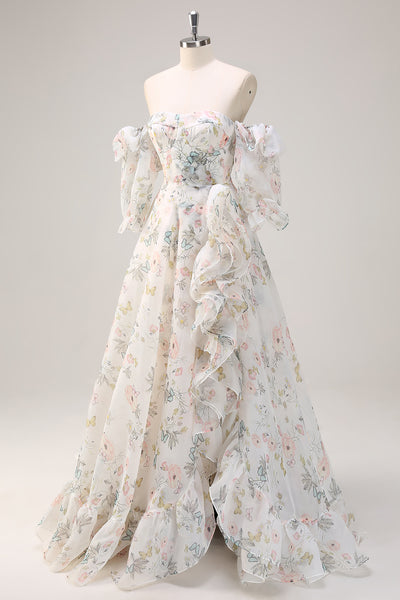 Ꮇmeeme spiral frill flower long onepiece M me eme／Spiral frill flower long onepiece(eme10540) | All