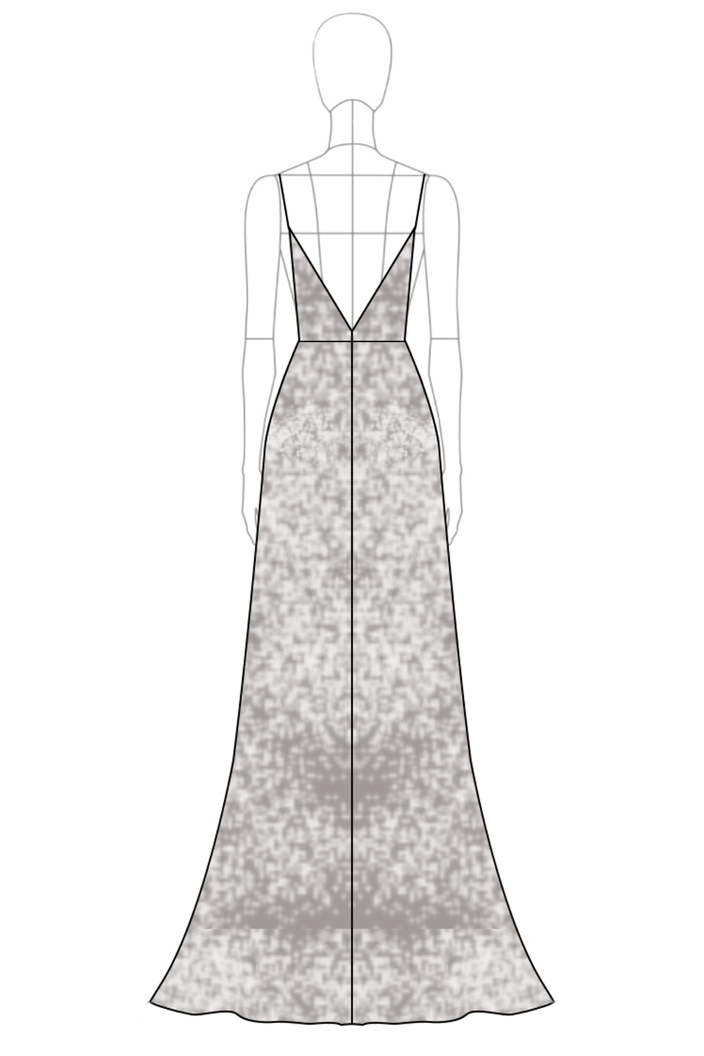 Sparkly V Neck Silver Sequined A Line Formal Dress