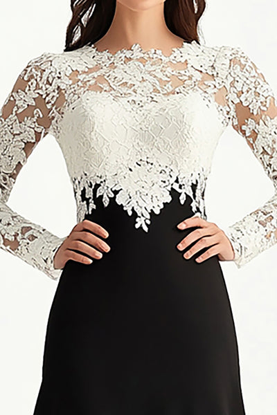 troisiemeCHACO LACE DRESS オフホワイト/ブラック 501D09LFA878-