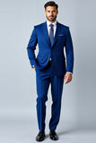 Royal Blue Shawl Lapel Slim Fit 2 pieces Men's Suit