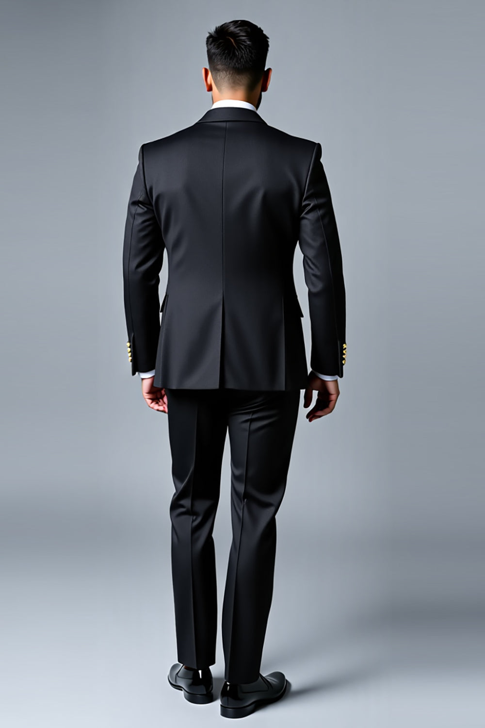 Black Notched Lapel 3 Pieces Men's Prom Suits