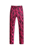 Jacquard Fuchsia 3 Pieces Shawl Lapel Men's Suits