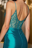 Sparkly Peacock Green Corset Sequin Bodycon Short Homecoming Dress