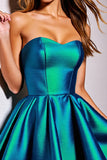 Sparkly Dark Green A Line Sweetheart Homecoming Dress
