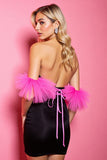 Black Strapless Bodycon Mini Homecoming Dress