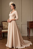 Apricot A Line Mother Of The Bride Dress With Appliques