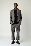 Grey 2 Piece Notched Lapel Men's Suits