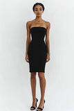 Strapless Simple Bodycon Little Black Dress