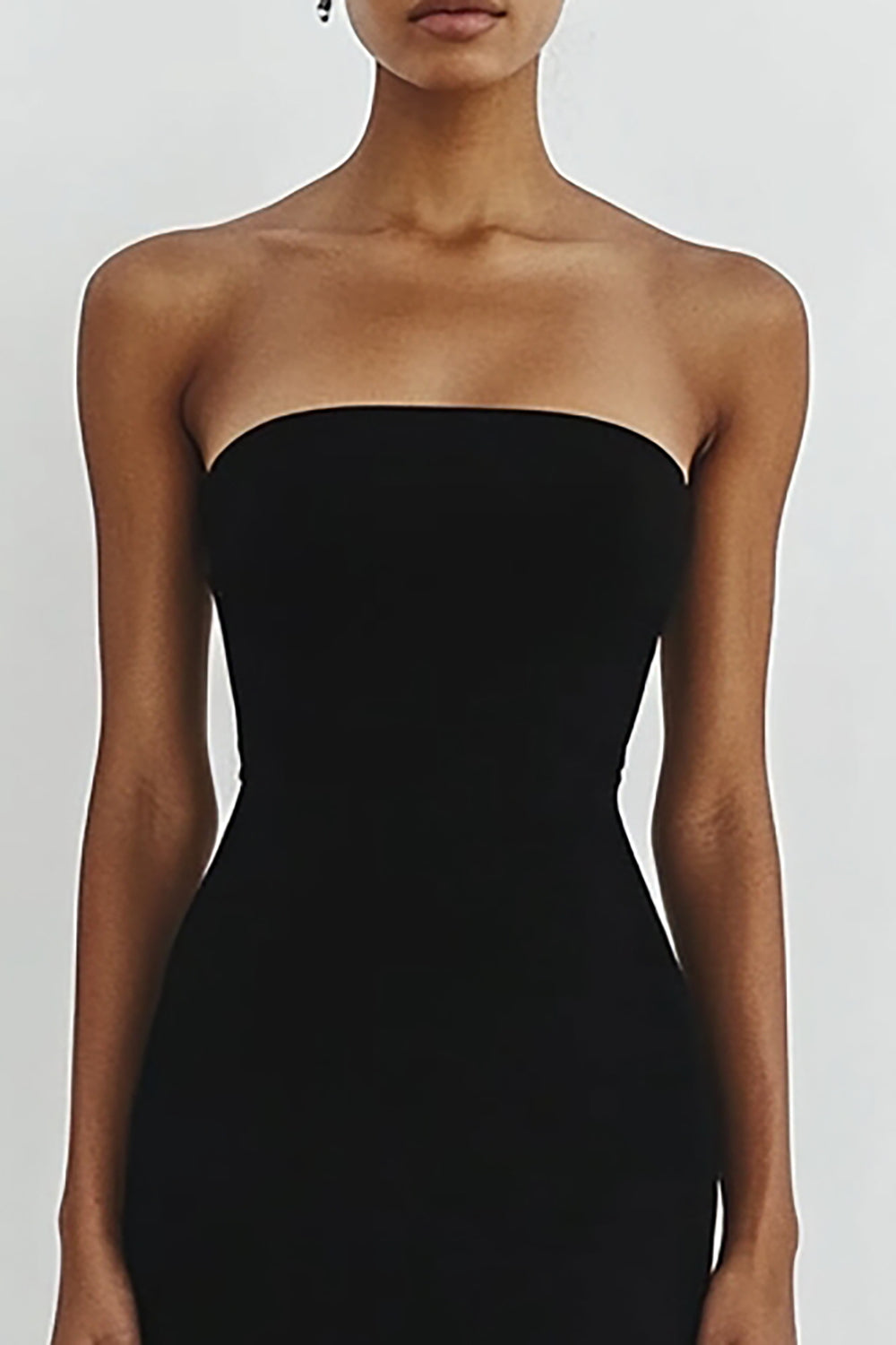 Strapless Simple Bodycon Little Black Dress