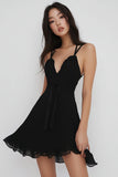 A Line Spaghetti Straps Little Black Dress