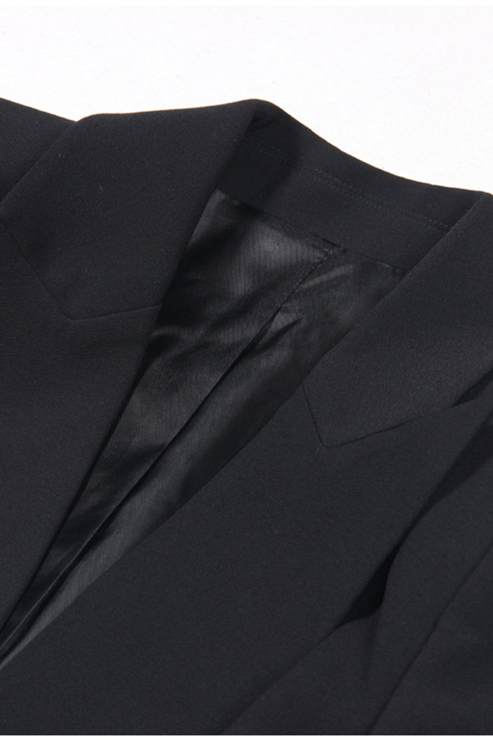 Sparkly Black 2-Piece Peak Lapel Women Prom Suits with Beading