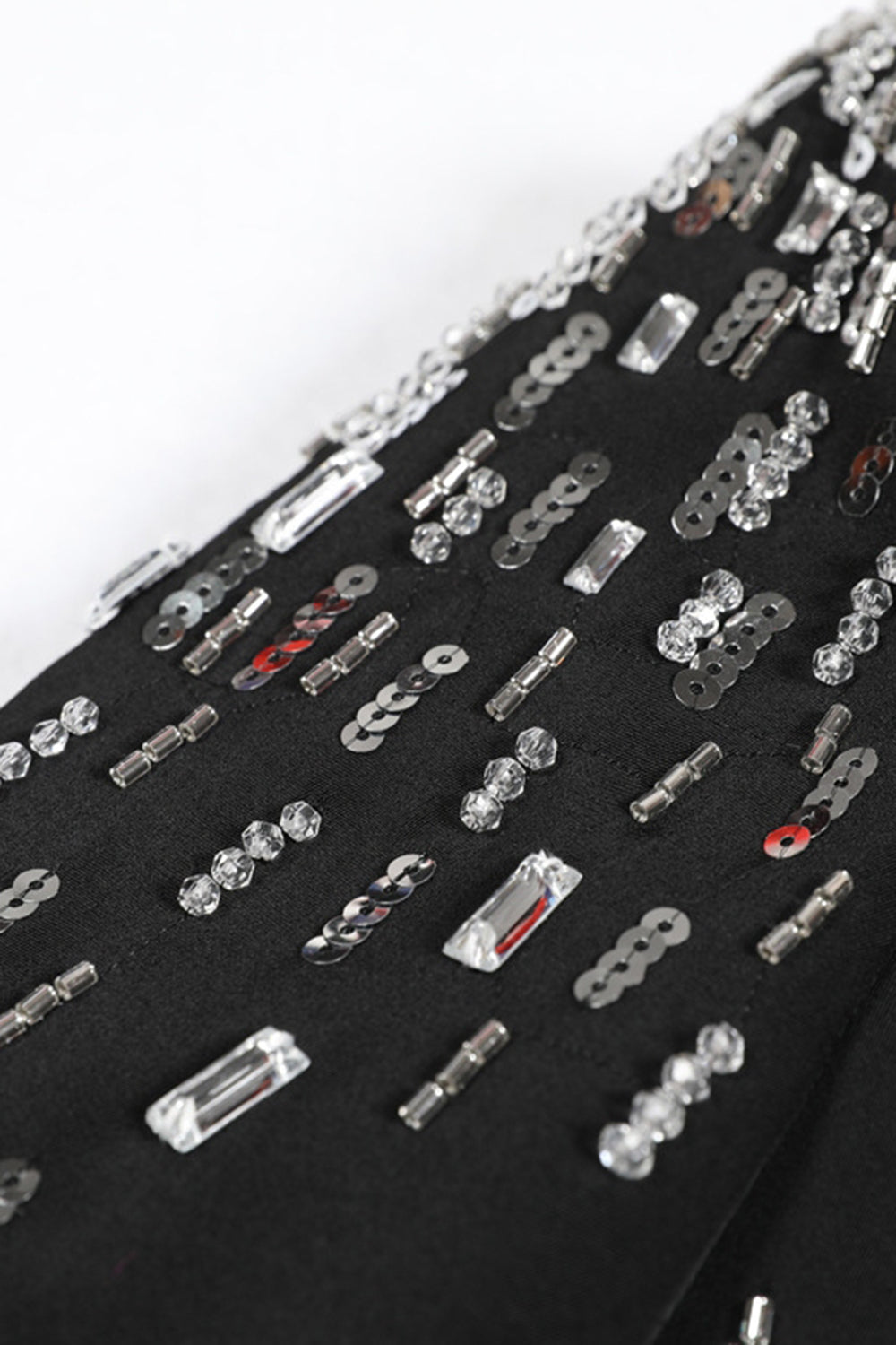 White Peak Lapel Single Breasted Women Prom Blazer with Sequins