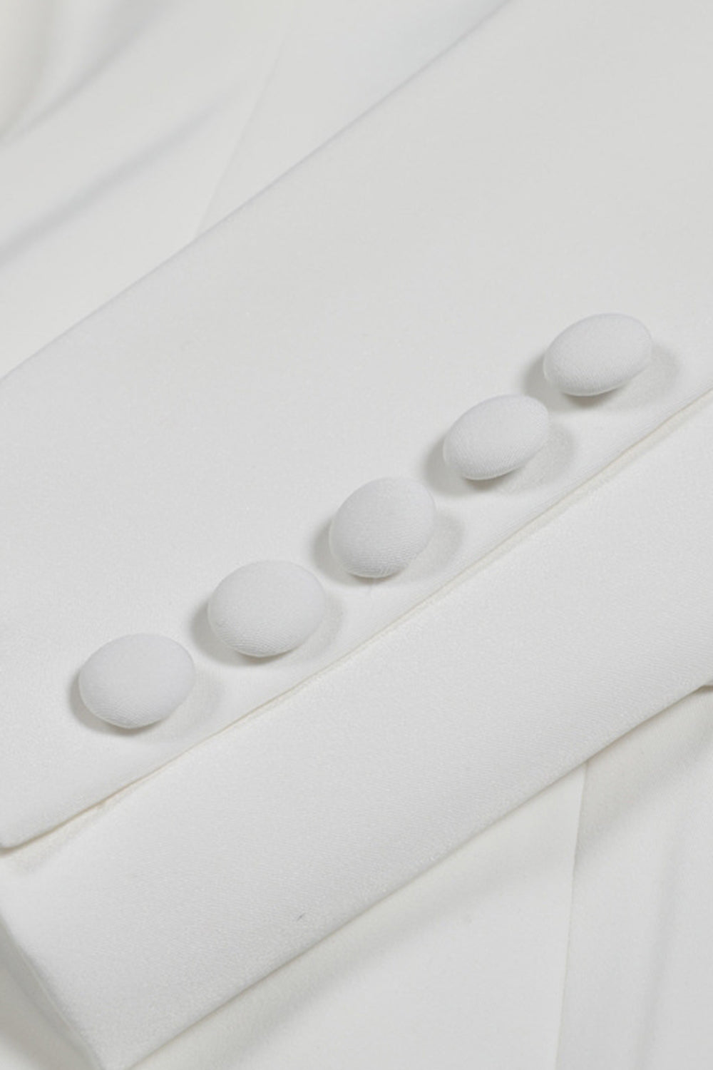 White Peak Lapel Single Breasted Women Prom Blazer with Sequins