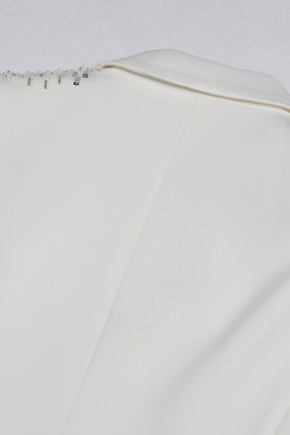 White Peak Lapel Single Breasted Women Prom Blazer with Sequins