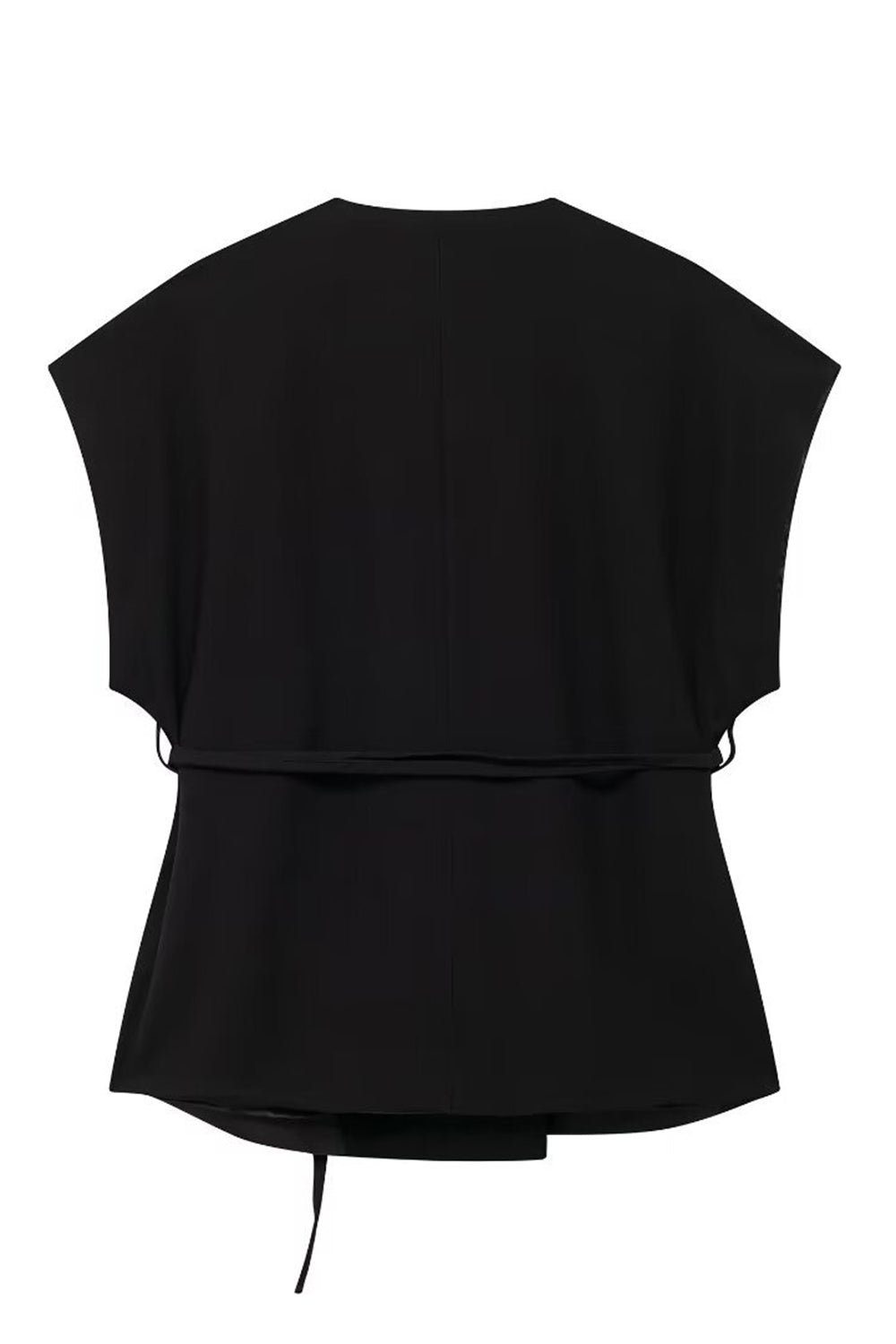 Black 2 Piece Sleeveless Women Prom Suits with Strings