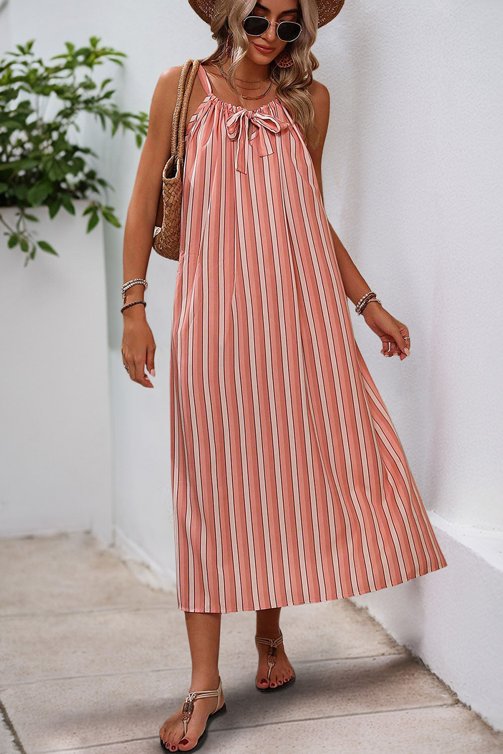 Blush A Line Spaghetti Strapless Summer Dress