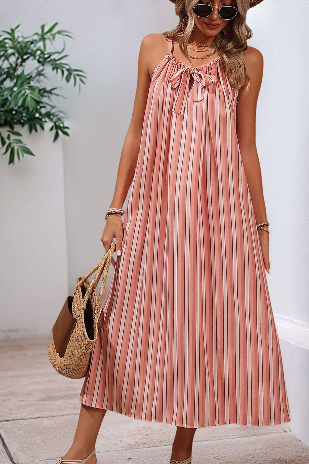 Blush A Line Spaghetti Strapless Summer Dress