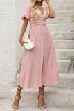 Blush A Line V Neck Summer Dress