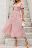Blush A Line V Neck Summer Dress