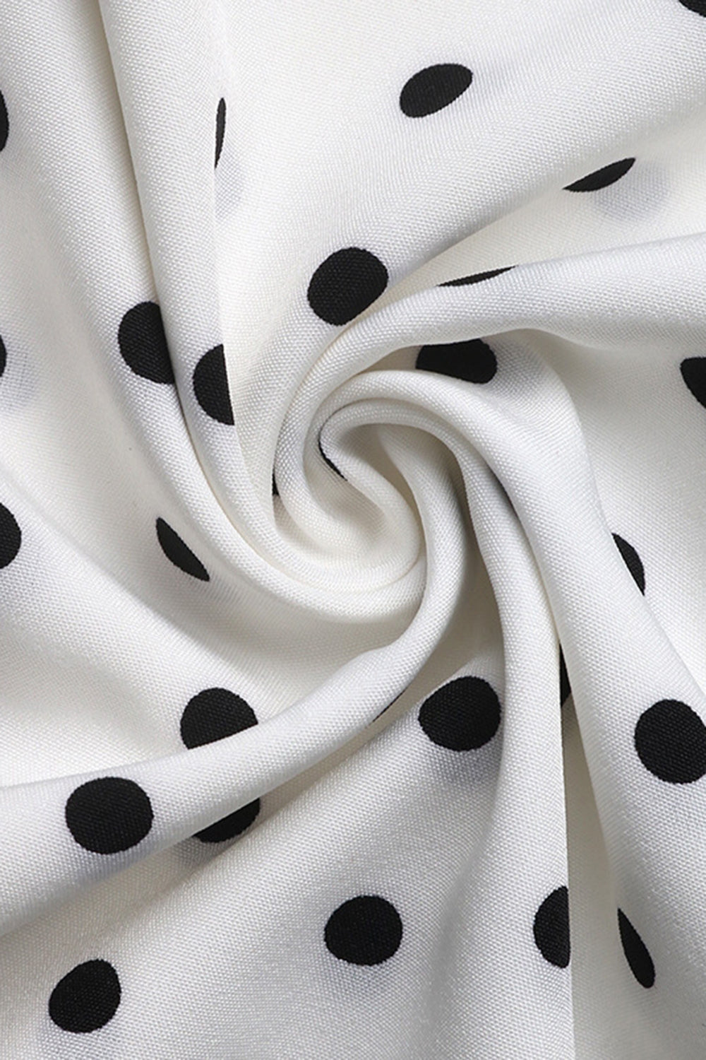 White Black Polka Dot Halter Summer Dress With Bow