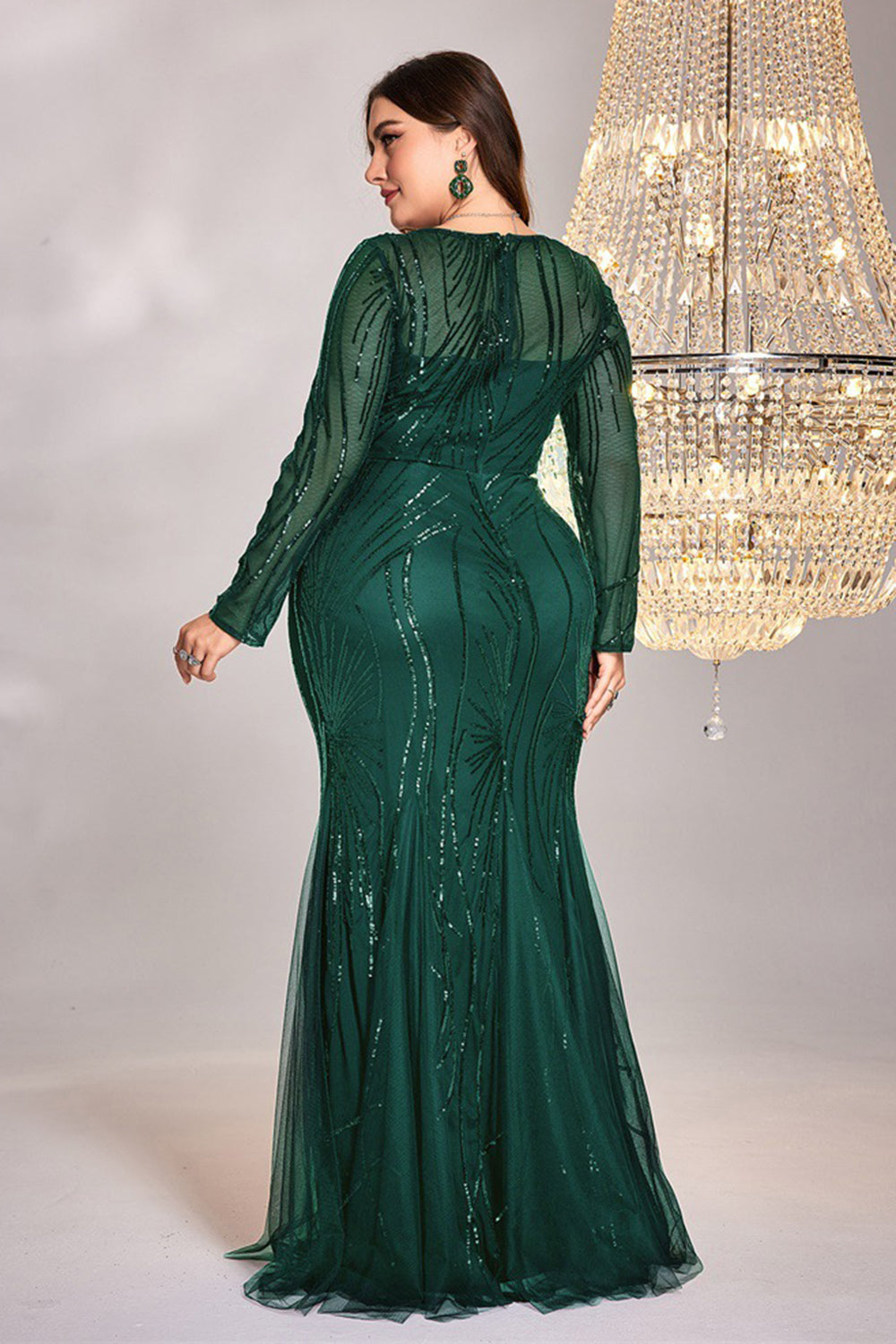 Sparkly Royal Blue Mermaid Long Mother of the Bride Dress