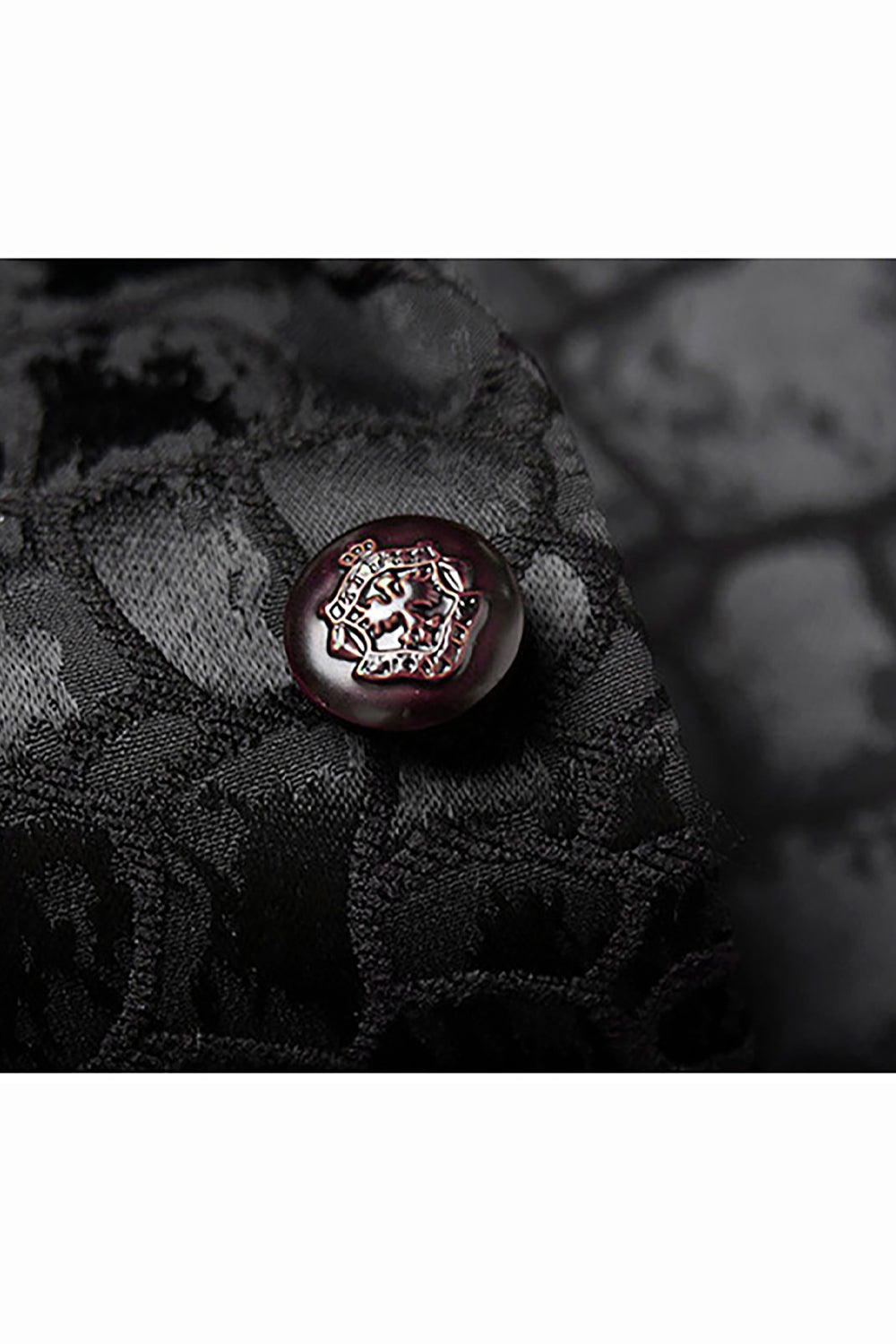 Black Jacquard Peak Lapel One Button 2 Piece Men's Suit