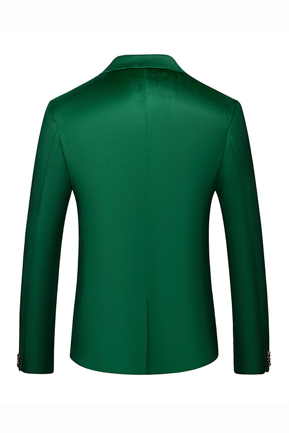 Green Peak Lapel Slim Fit One Button Men's Blazer