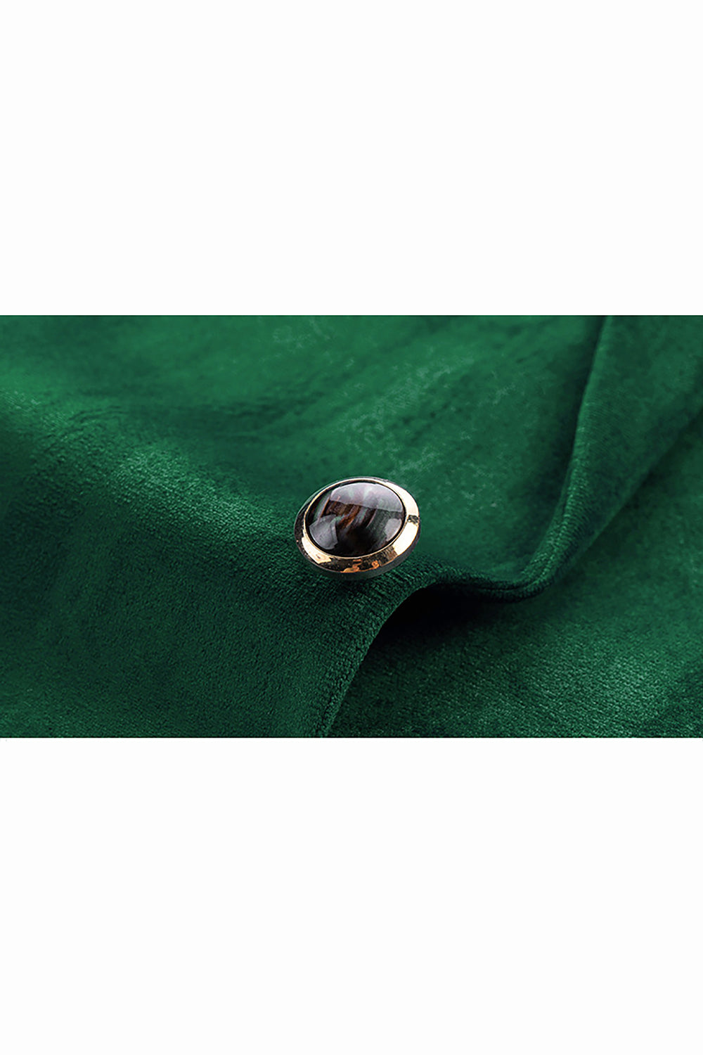 Green Peak Lapel Slim Fit One Button Men's Blazer