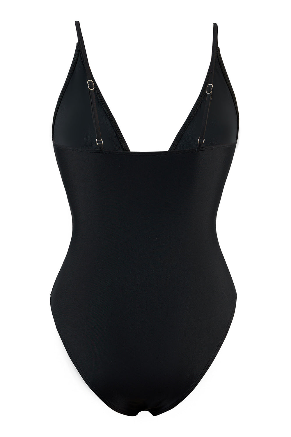Classic Black Strappy One-Piece Swimsuit