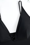 Classic Black Strappy One-Piece Swimsuit