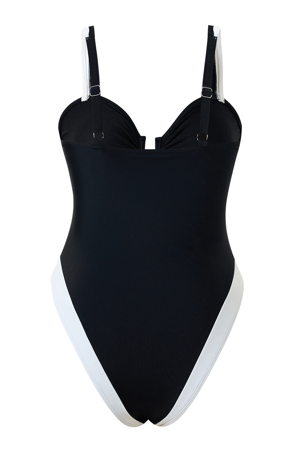 White Spaghetti Straps One Piece Swimsuit