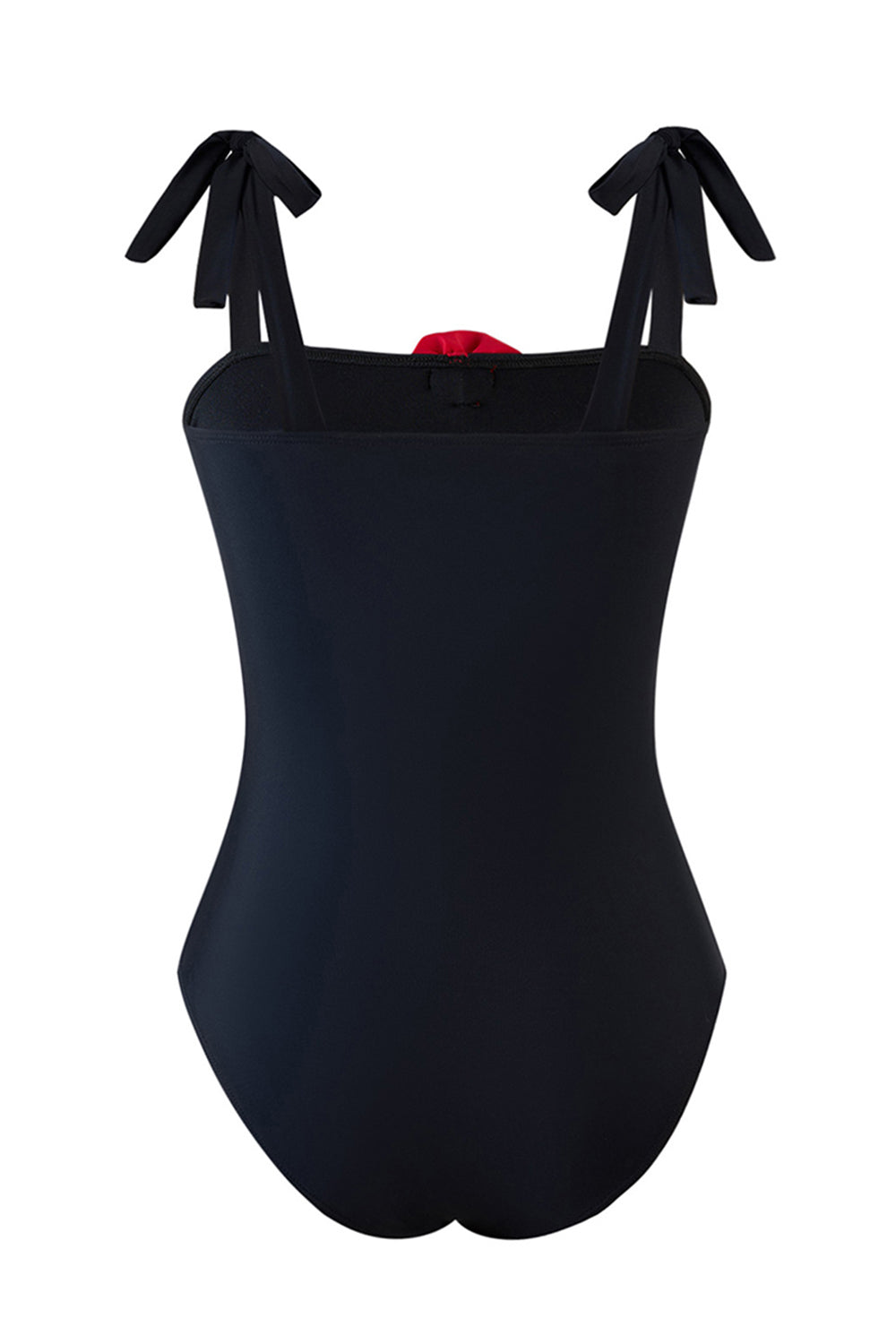 Black 3D Flower One Piece Swimsuit with Cover Up