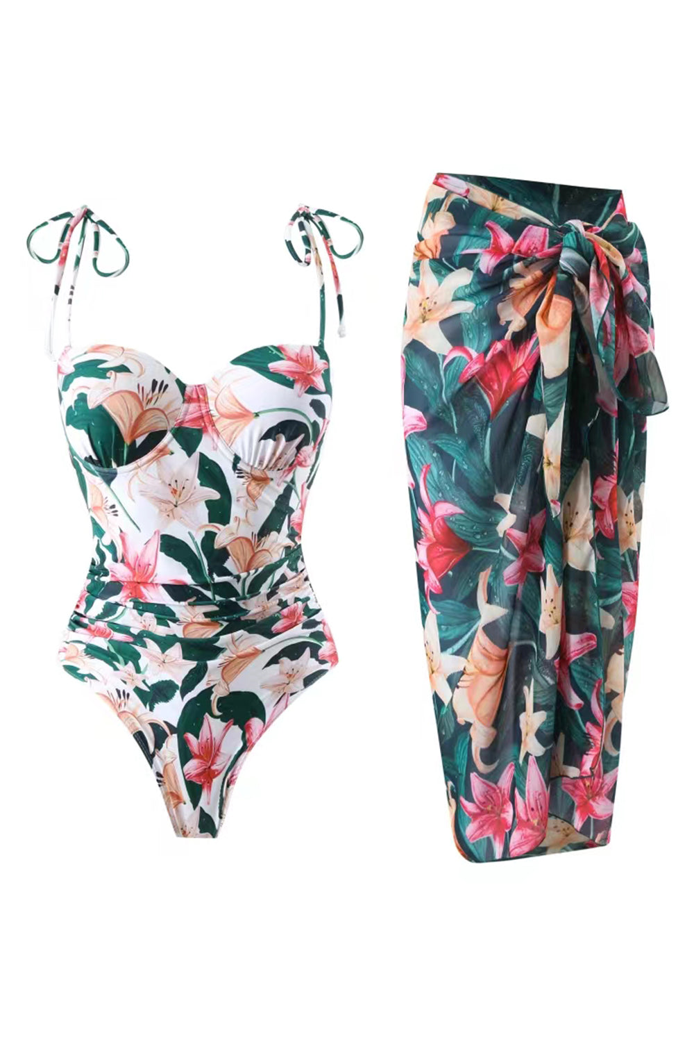 Floral One Piece Printed Beach Swimwear
