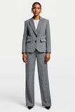 Grey 2 Piece Notched Lapel Women Suits