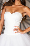 A Line Short Satin White Homecoming Dress