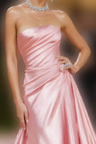 Strapless Blush Ruched Mermaid Pageant Dress