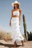 Ivory Bodycon Tiered 2-piece Engagement Dress