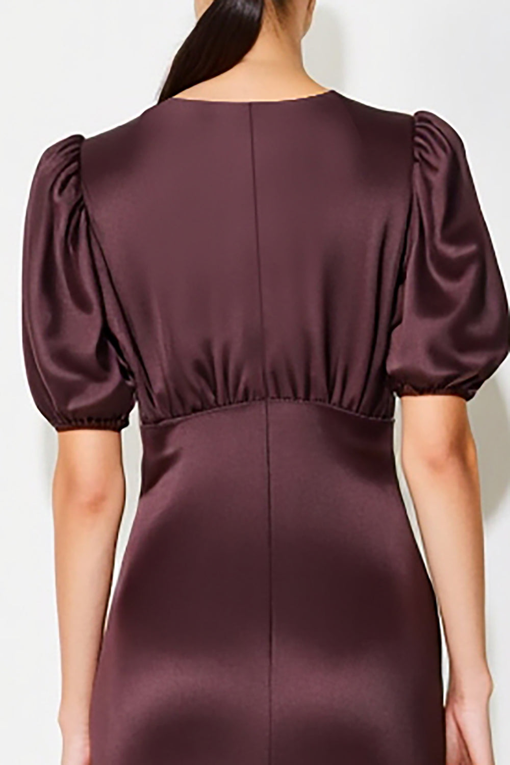 Dark Red Sheath Midi Wedding Guest Dress