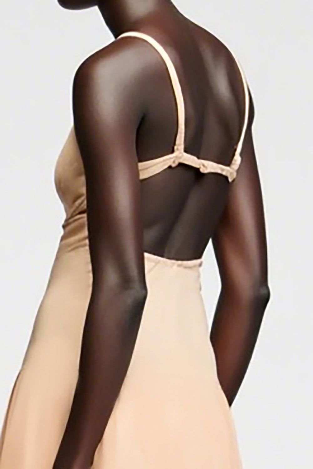 A Line Apricot Spaghetti Straps Wedding Guest Dress With Slit