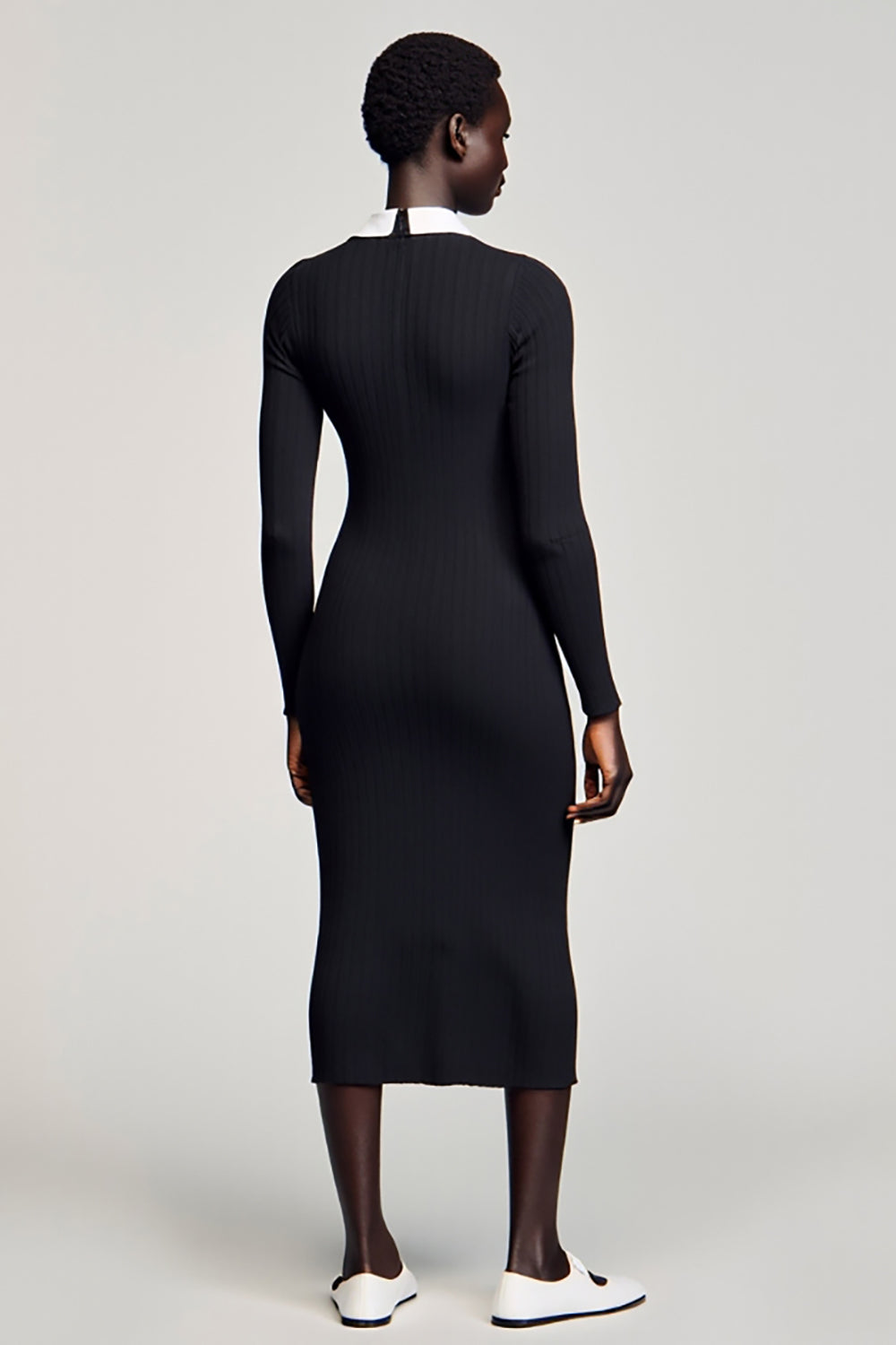 Jersey Sheath Black Wedding Guest Dress