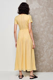 Chiffon Yellow A Line Wedding Guest Dress
