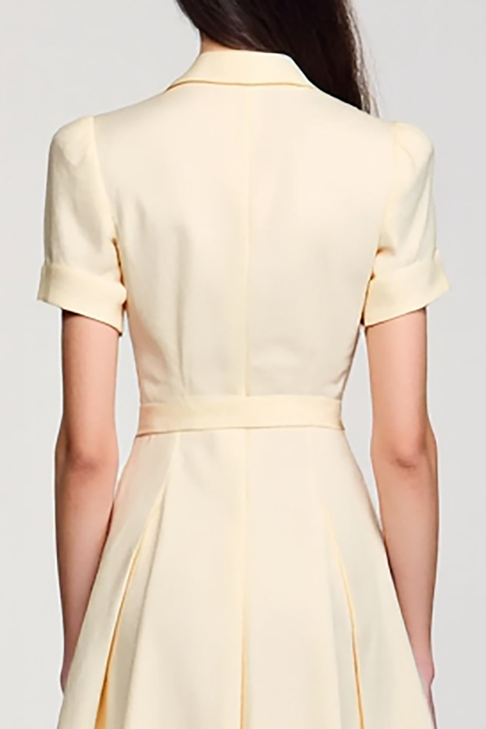 Apricot Simple A Line Midi Wedding Guest Dress
